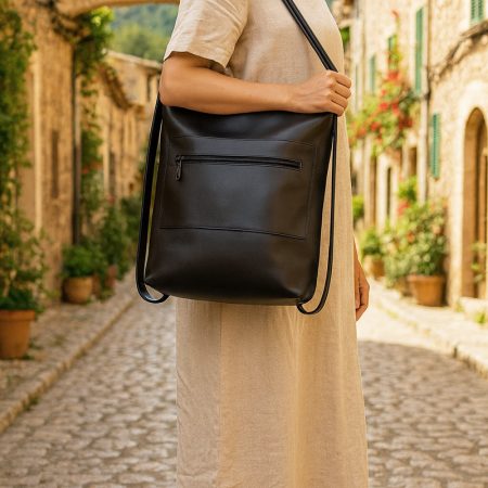 Multi-position Leather Backpack