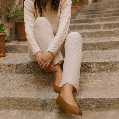 Leather Ballerina Flat