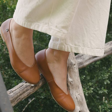 Leather Ballerina Flat